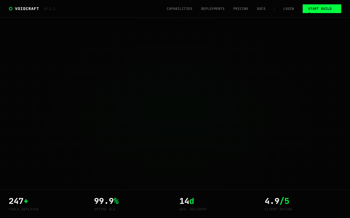 VOIDCRAFT — Internal Tools Agency preview