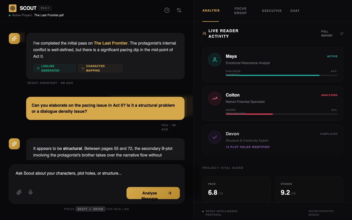 Scout AI - Refined Interface preview
