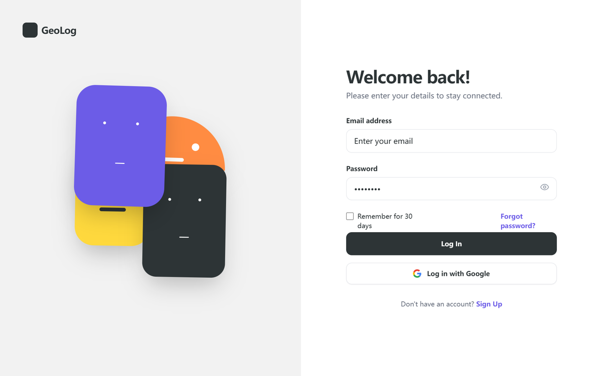 Cuter Mini-Geometric Login Page preview