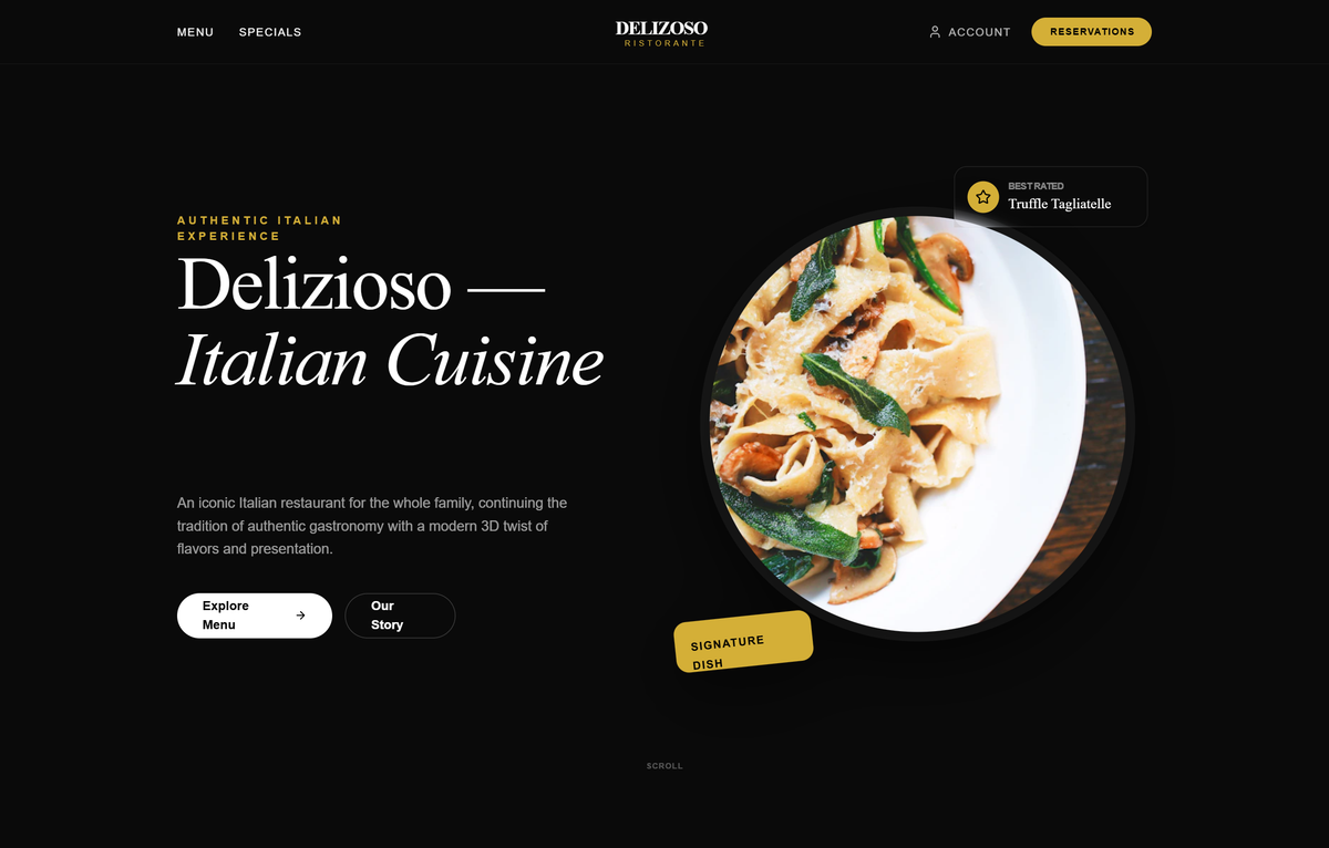 Delizoso - Elegant Italian 3D Restaurant (Copy) preview