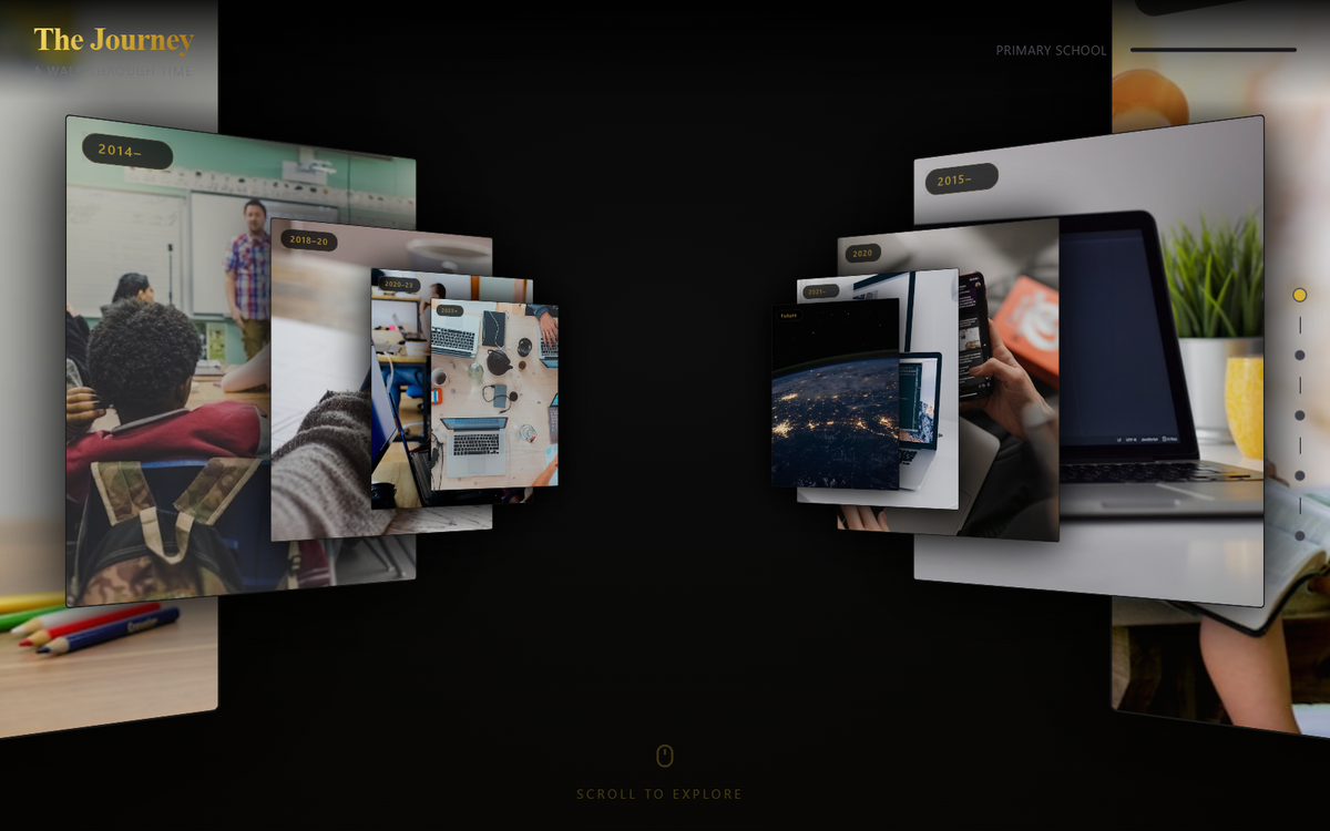 3D Journey Scroll Portfolio – Centered preview