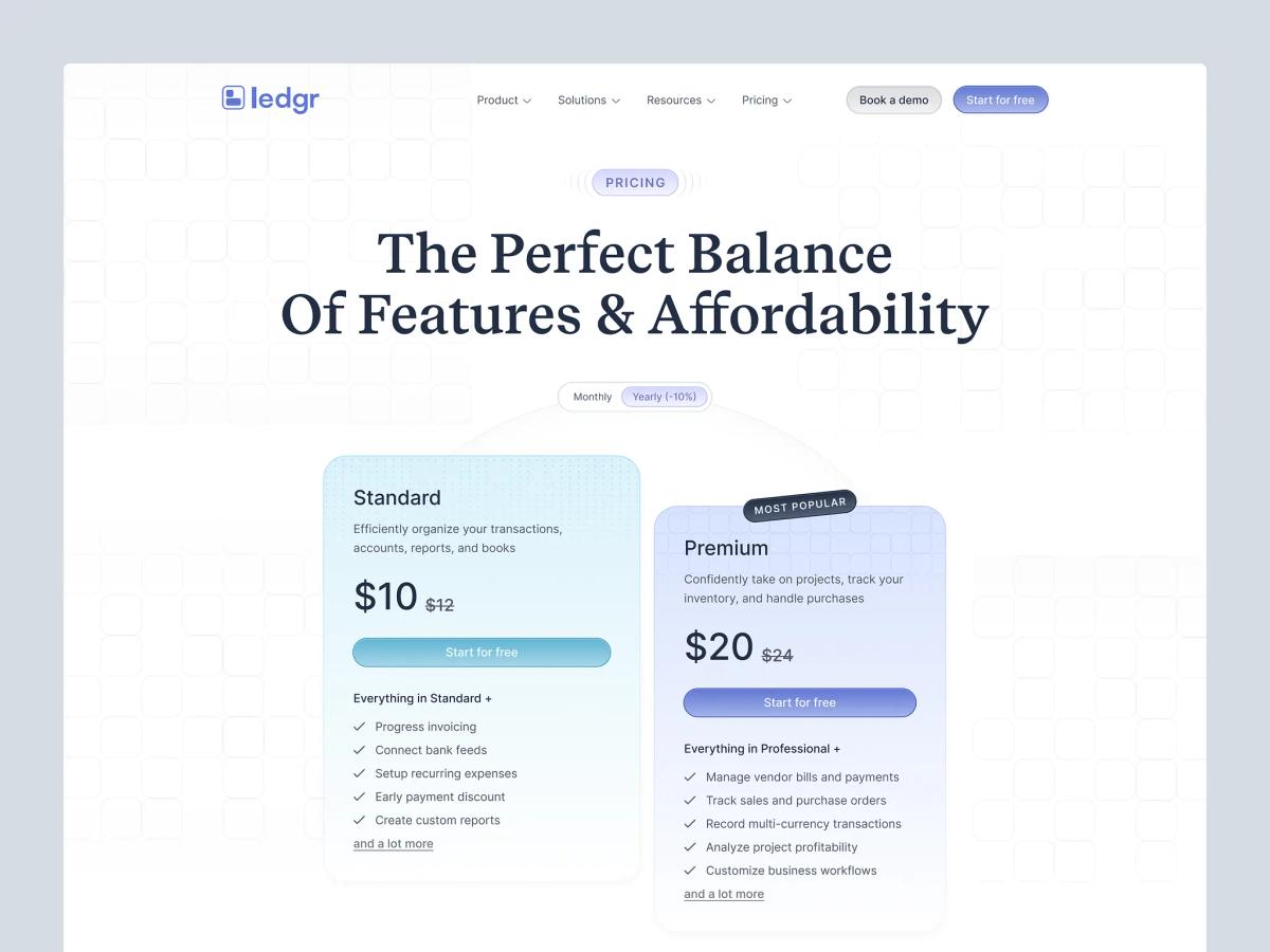 Web App / Pricing Page preview