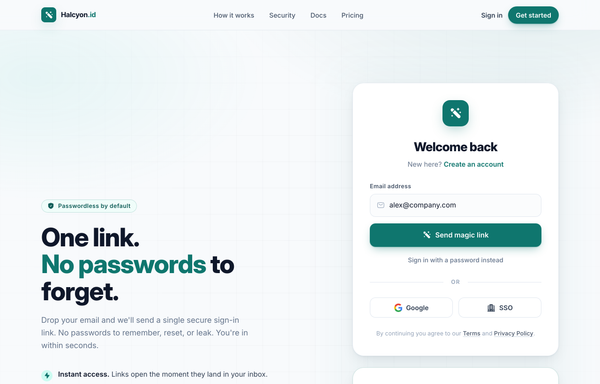 One Link, No Passwords - Passwordless Magic-Link Sign-In preview