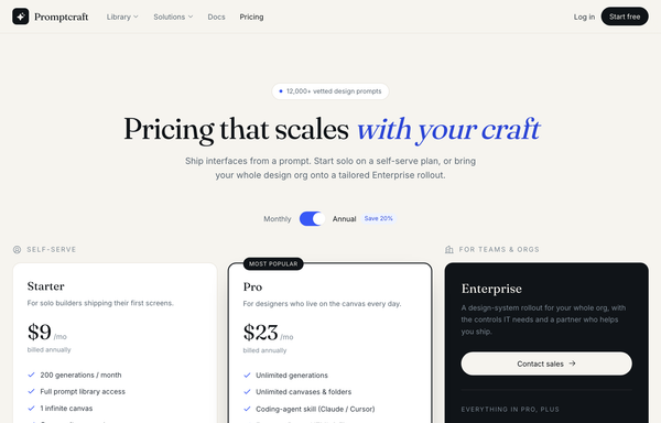 Editorial Cream + Ink Two-Path SaaS Pricing preview