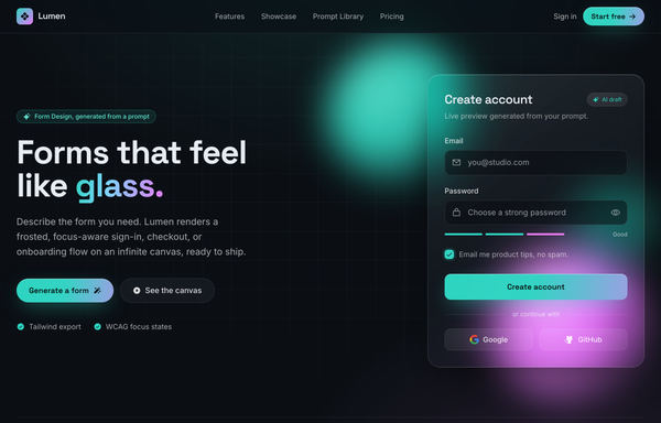 Lumen - Forms that feel like glass preview