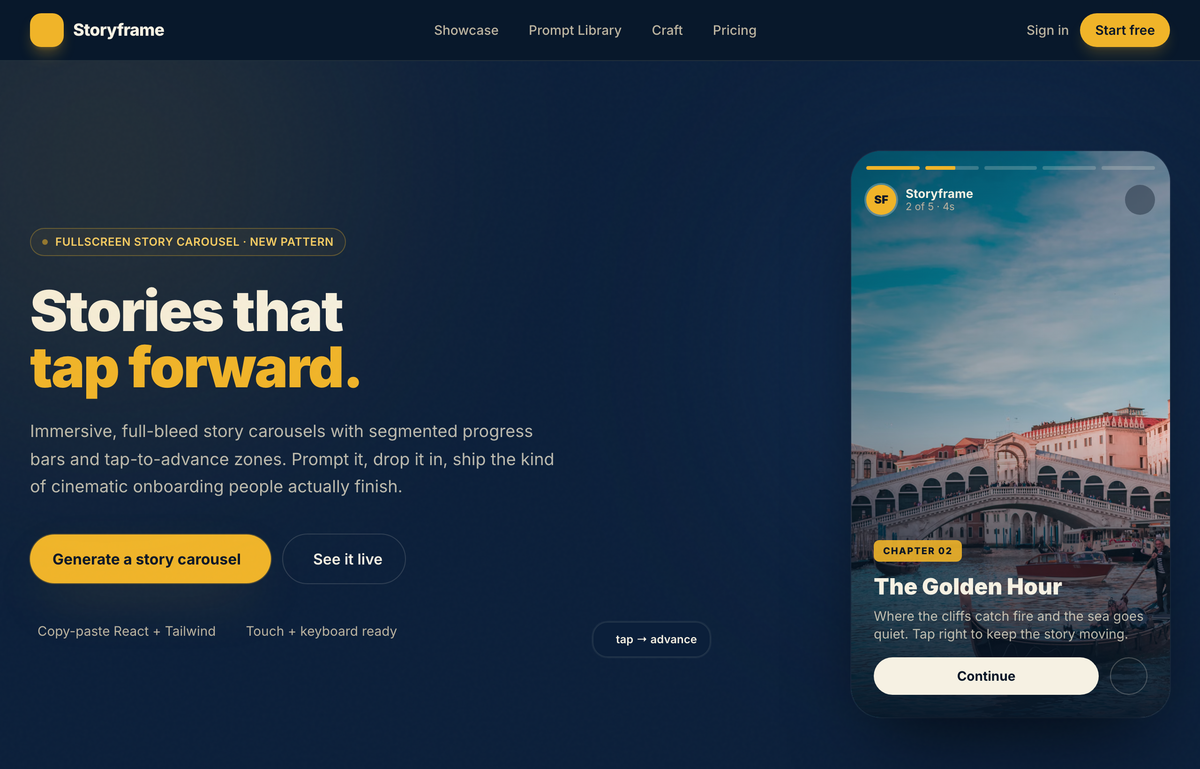 Storyframe — Stories That Tap Forward preview