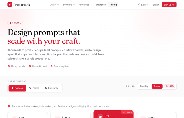 Editorial Crimson Dev-Tool Pricing preview