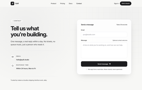 Whisper-Quiet Contact, Cast in Graphite (minimal-inline-graphite) preview