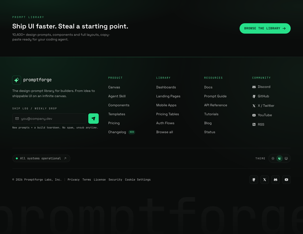 Ink & Acid Mono Sitemap Footer preview