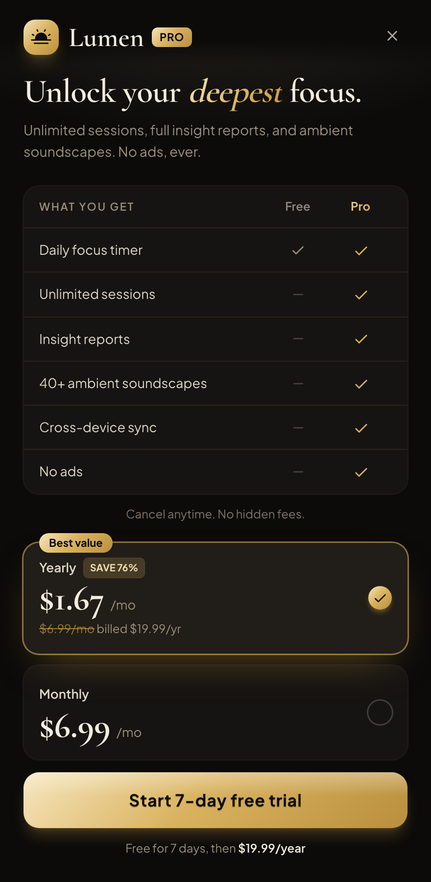 Champagne Noir Paywall preview