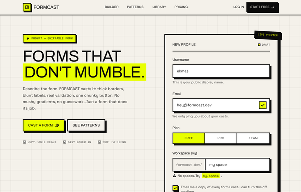 FORMCAST: Forms That Don't Mumble preview