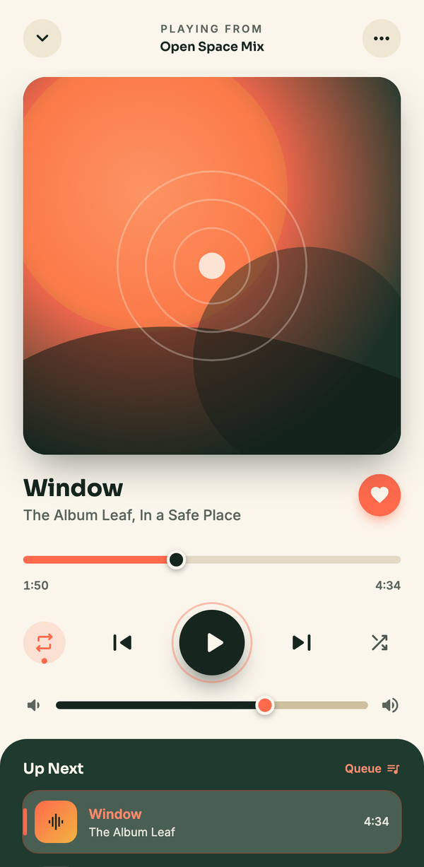 Editorial Music Player (Now Playing) preview