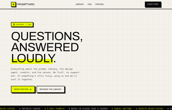 Questions, Answered Loudly - A Brutalist FAQ preview