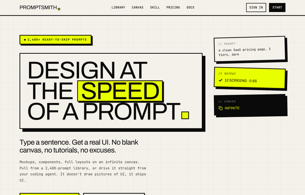 SPEED OF A PROMPT - Acid-Brutalist Hero preview