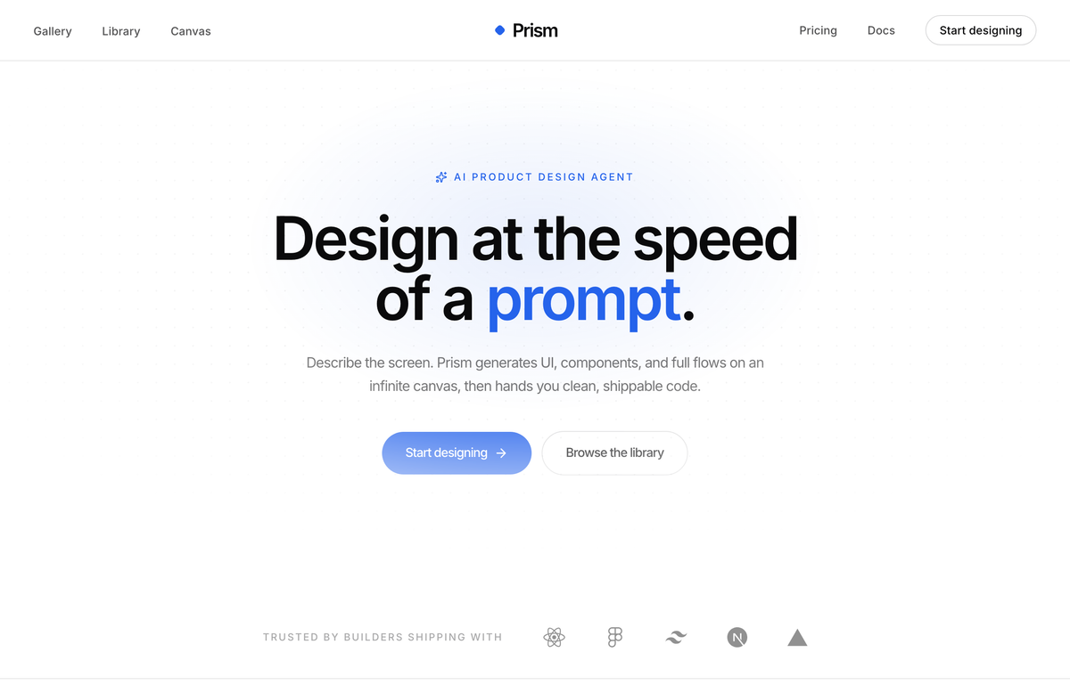 Prism — Design at the Speed of a Prompt preview