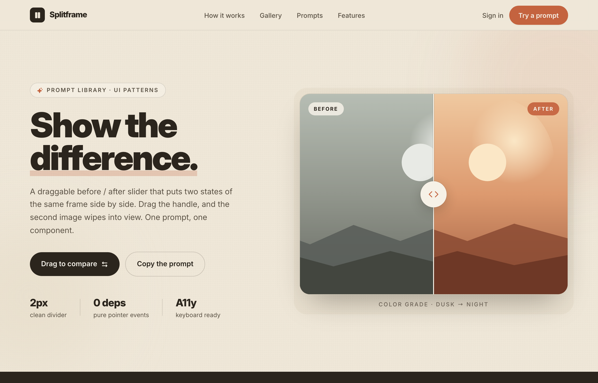 Splitframe — Show the Difference preview