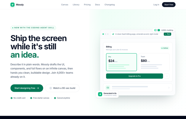 Split-image CTA - emerald (Mossly), legibility-fixed preview
