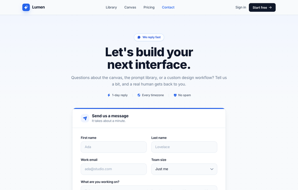 Let's build your next interface - Cobalt Contact preview
