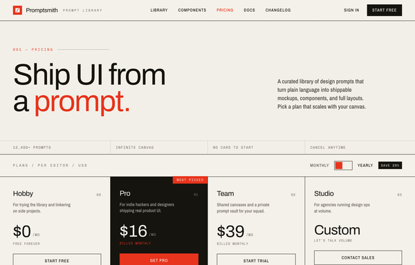 Swiss Editorial Newsprint SaaS Pricing preview