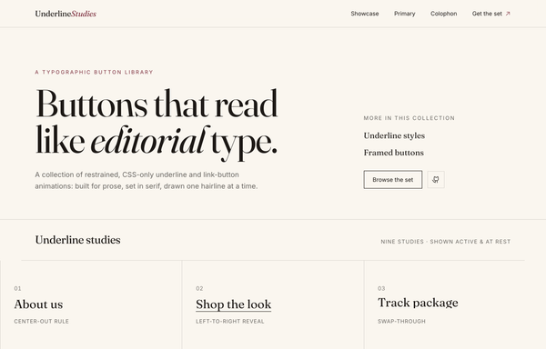 Editorial Buttons - Underline Studies preview