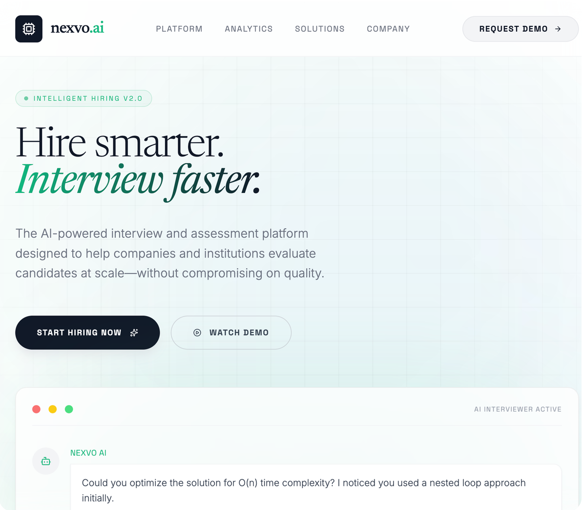 nexvo.ai - Cyber Serif Landing Page preview