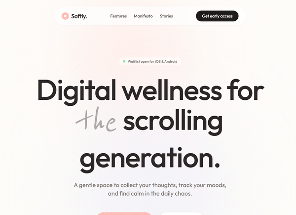 Softly - Digital Wellness App preview